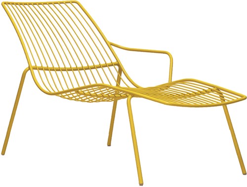 Nolita 3654 - stalen terrasstoel, lounge stoel, chaise loungue
