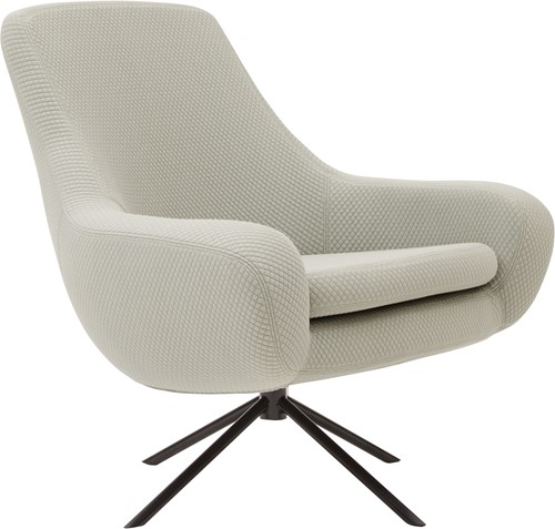 Noomi Lounge - gestoffeerde lounge stoel / fauteuil op kruisvoet