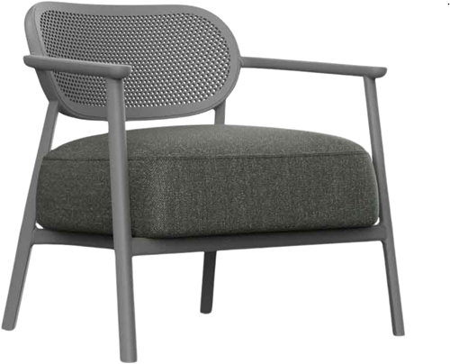 Nuta lounge - Comfortabele kunststof terrasstoel met dik zitkussen
