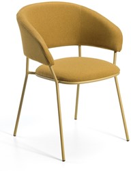 Hailey/Nuta plus armstoel - Gestoffeerde stoel met vierpoot frame en doorlopende armleggers