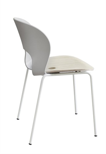 Ø Chair - Duurzame houten stoel - Alu-grijs RAL 9006 (AL) - Eiken Naturel (RV) - Alu-grijs RAL 9006 (AL) - Eiken Naturel (RV)