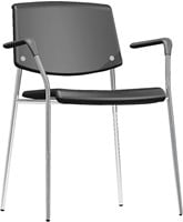 Pause MO866234 Armstoel - Magnus Olesen Kantinestoel met armleggers, zit en rug laminaat, linoleum of houtfineer