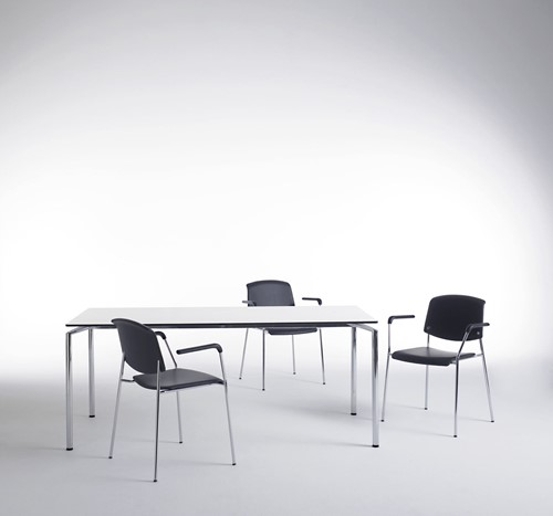 Pause MO866234 Armstoel - Magnus Olesen Kantinestoel met armleggers, zit en rug laminaat, linoleum of houtfineer-3