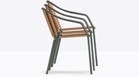 Philia 3905 - Stapelbare terrasstoel met armleggers-2