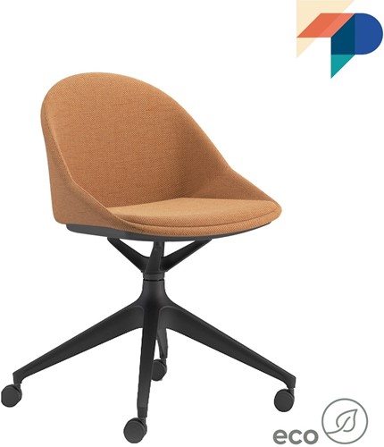 Pillow Full SP/W - stoel met spiderframe op wielen en gestoffeerde kuip