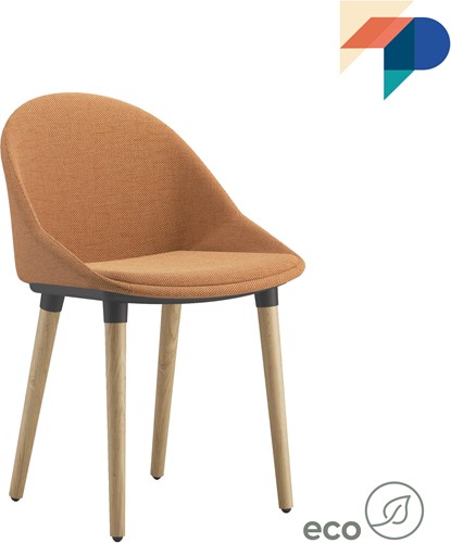 Pillow Full Wood - houten vierpoot frame met gestoffeerde kuip