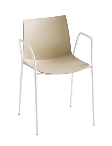 Point/Kanvas Arms - kunststof stoel met armleggers - CHROOM (CR) - BLAUW (BL) 34