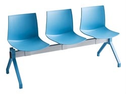 Point/Kanvas Traverse - kunststof wachtbank met meerdere zitplaatsen