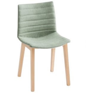 Point/Kanvas Wood Full - gestoffeerde stoel met houten poten - BEUKEN (FA) - Kvadrat - Remix - 982