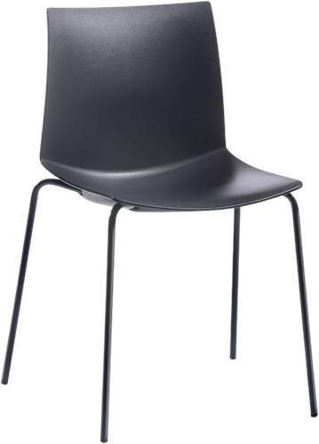 Point/Kanvas 4-poot - Stapelbare kunststof stoel - WIT (BI) - GEEL (GI) 36
