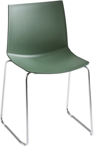 Point/Kanvas Slede - kunststof stoel met sledeframe - CHROOM (CR) - GRIJS (GC) 14