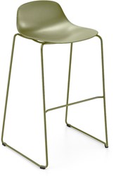 Pure Loop Mini SL - stapelbare kruk met kunststof zitting en sledeframe