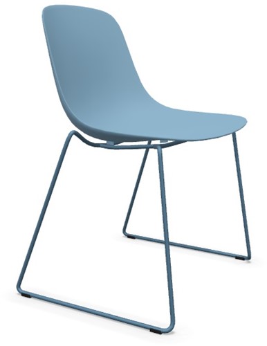 Pure Loop Mono - sledeframe stoel met een soft touch kunststof zitschaal