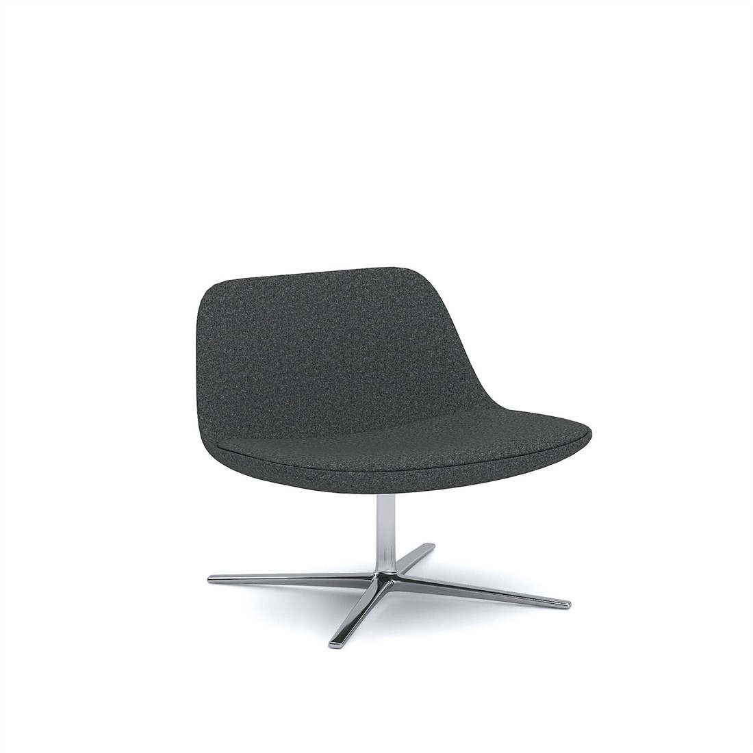 Pure Loop Lounge gestoffeerde lounge stoel RVS rvs lounge stoel
