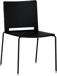 Qliq S640 - Stapelbare 4-poots stoel met kunststof zitting