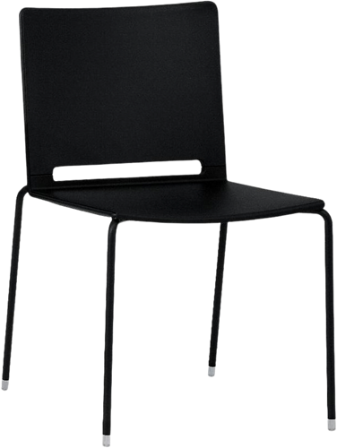 Qliq S640 - Stapelbare 4-poots stoel met kunststof zitting - GROEN (VE) - CHROOM (CR) - UITLOPENDE KLEUR