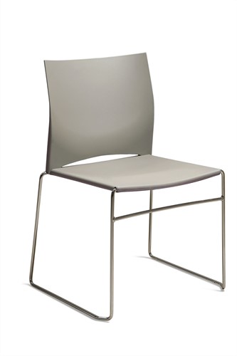 S450 - kunststof zaalstoel, perfect stapelbaar, frame chroom - ZAND (SA 514)