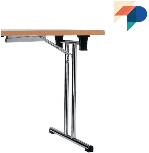 SC150 - Klaptafelonderstel rechte voet, hoogte 72,5 cm, chroom