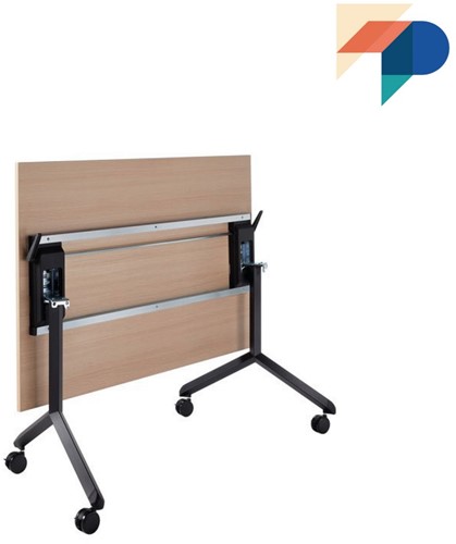 Tafelonderstel SC158 - Kanteltafelonderstel verrijdbaar, hoogte 73 cm - 1800 x 800 mm - Zwart (NE)