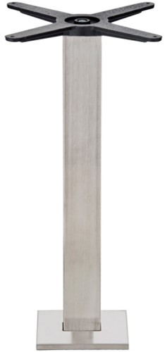 Tafelonderstel SC191-FIX Tafelonderstel voor vloermontage, hoogte 73 cm, voet 20X20 cm - RVS mat (AC)