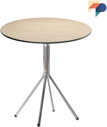 Tafelonderstel SC703 - Vierpoot onderstel van ronde buis 25mm, hoogte 73 cm 