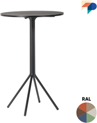 Sta-Tafelonderstel SC704 - Vierpoot onderstel van ronde buis 25mm, hoogte 107 cm 