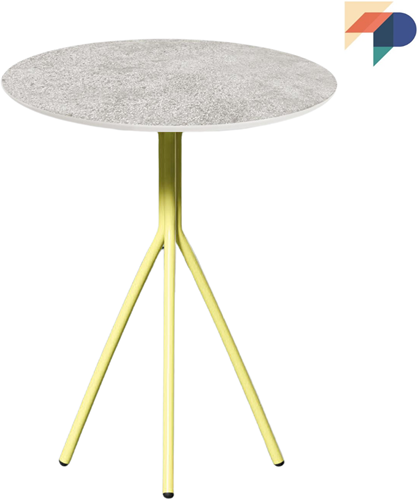 Bijzettafel-onderstel SC705 - Driepoot onderstel van ronde buis 16mm, hoogte 43 cm 