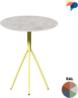 Bijzettafel-onderstel SC705 - Driepoot onderstel van ronde buis 16mm, hoogte 43 cm 