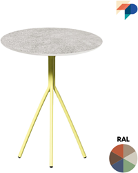 Bijzettafel-onderstel SC705 - Driepoot onderstel van ronde buis 16mm, hoogte 43 cm 