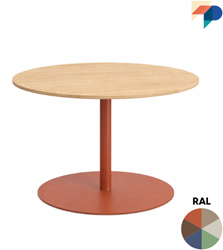 Tafelonderstel SC783 - Tafelonderstel met vlakke ronde voet Ø60cm en ronde kolom, hoogte 73 cm 