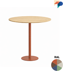 Statafelonderstel SC784 - Tafelonderstel met vlakke ronde voet Ø60cm en ronde kolom, hoogte 107 cm 