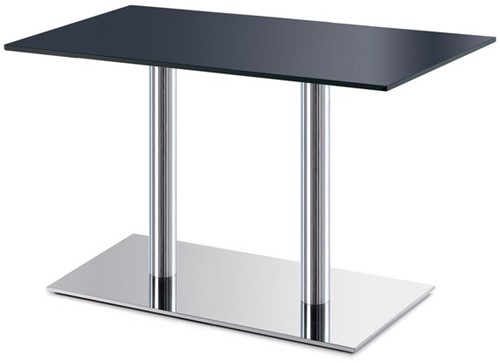 Tafelonderstel SC787 - Tafelonderstel met vlakke voet 40x80 cm en 2 ronde kolommen, hoogte 73 cm -2