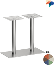 Sta tafelonderstel SC788- Tafelonderstel met vlakke voet 40x80 cm en 2 ronde kolommen, hoogte 107 cm 