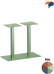 Tafelonderstel SC793 - Tafelonderstel met vlakke voet 40x80 cm en 2 vierkante kolommen, hoogte 73 cm 