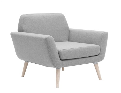 Scope Fauteuil - gestoffeerde lounge stoel met houten poten