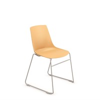 S100 SL - kantinestoel, sledeframe stoel uit de Serie 100, solide frame stafstaal, kunststof zitschaal-2