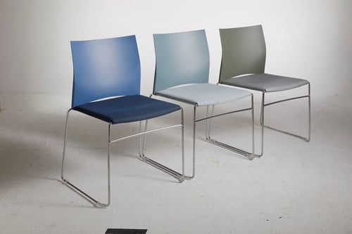 S450-30 - kunststof zaalstoel met gestoffeerde zitting, goed stapelbaar-3