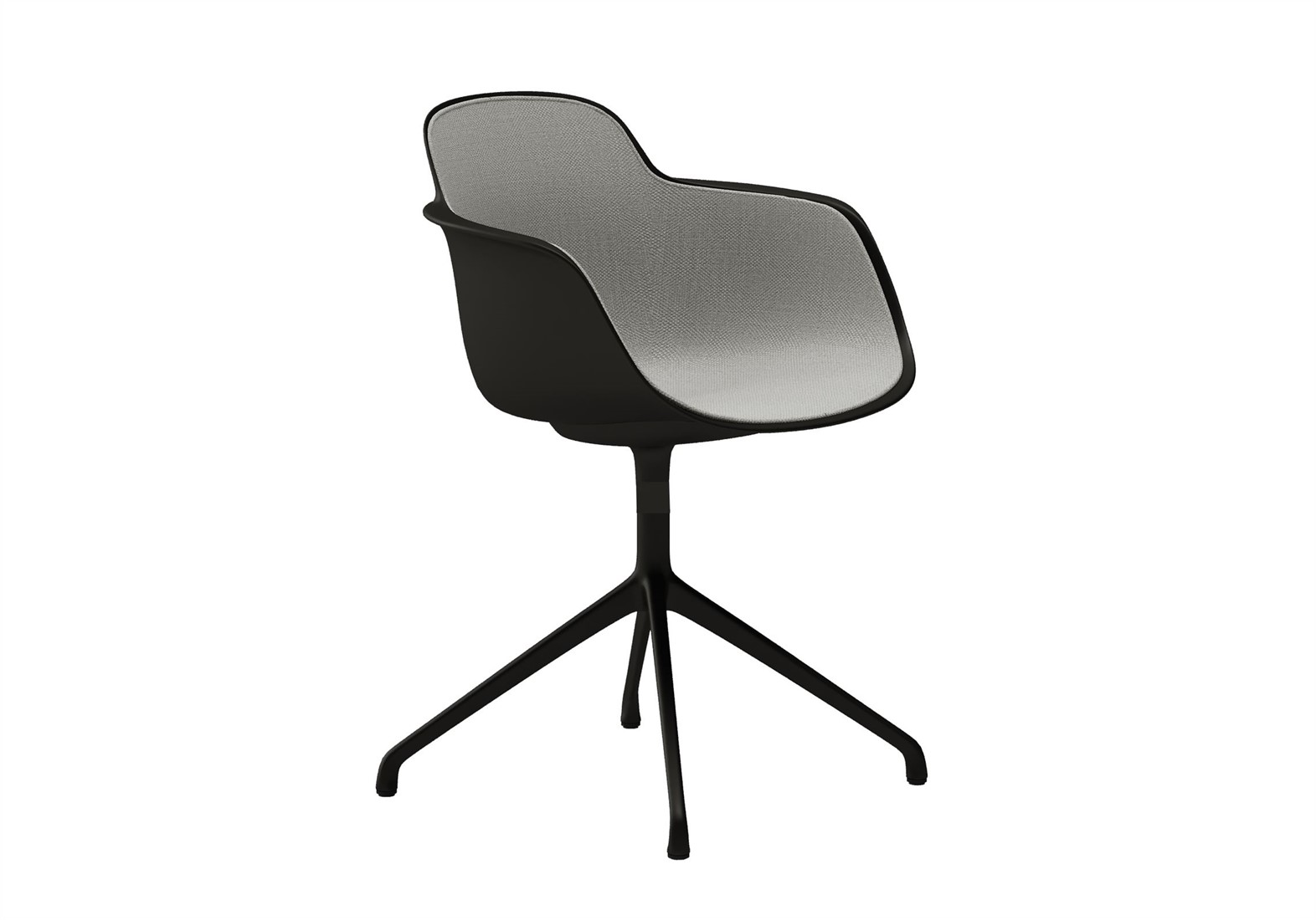 SP - spiderframe stoel, kunststof kuip, volledig gestoffeerd bij FP Collection