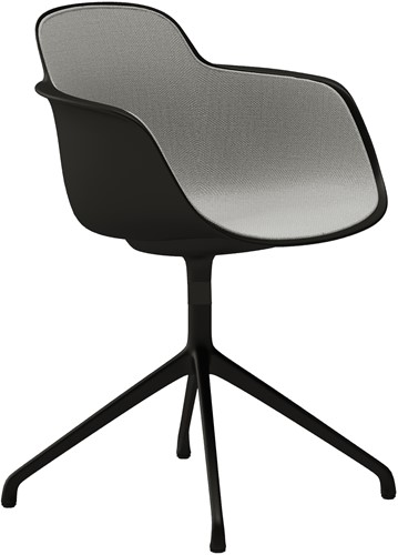 Sicla front SP - spiderframe stoel, kunststof kuip, binnenzijde volledig gestoffeerd