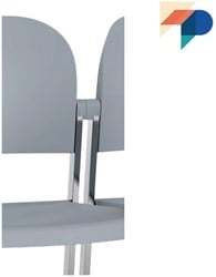 Staq AC750 Koppeling - Kunststof mannetje/vrouwtje koppeling voor stoelen zonder armleggers - kleur zwart