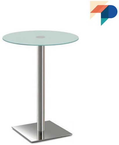 Statafelonderstel SC786-50x50 - Tafelonderstel vlakke voet 50x50 cm en ronde kolom, hoogte 107 cm 