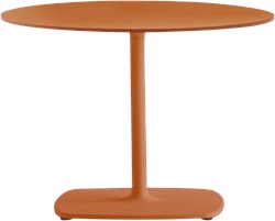 Stylus 73 Tafel - fraaie kolompoot tafel, dunne kolom, rond of vierkant blad met verjongde rand