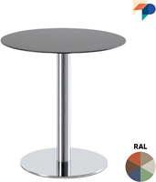 Tafelonderstel SC781 - Tafelonderstel met vlakke ronde voet Ø44cm en ronde kolom, hoogte 73 cm 