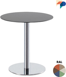 Tafelonderstel SC781 - Tafelonderstel met vlakke ronde voet Ø44cm en ronde kolom, hoogte 73 cm 