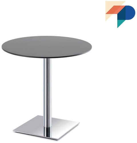 Tafelonderstel SC785-50x50 - Tafelonderstel vlakke voet 50x50 cm en ronde kolom, hoogte 73 cm 