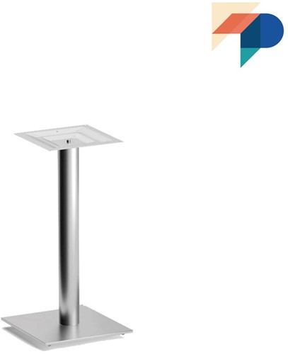 Tafelonderstel SC789 - Tafelonderstel vierkante vlakke voet 60x60 cm en ronde kolom, hoogte 73 cm 