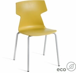 Tema Air - Stapelbare schoolstoel met solide vierpoot frame en kunststof zitschaal