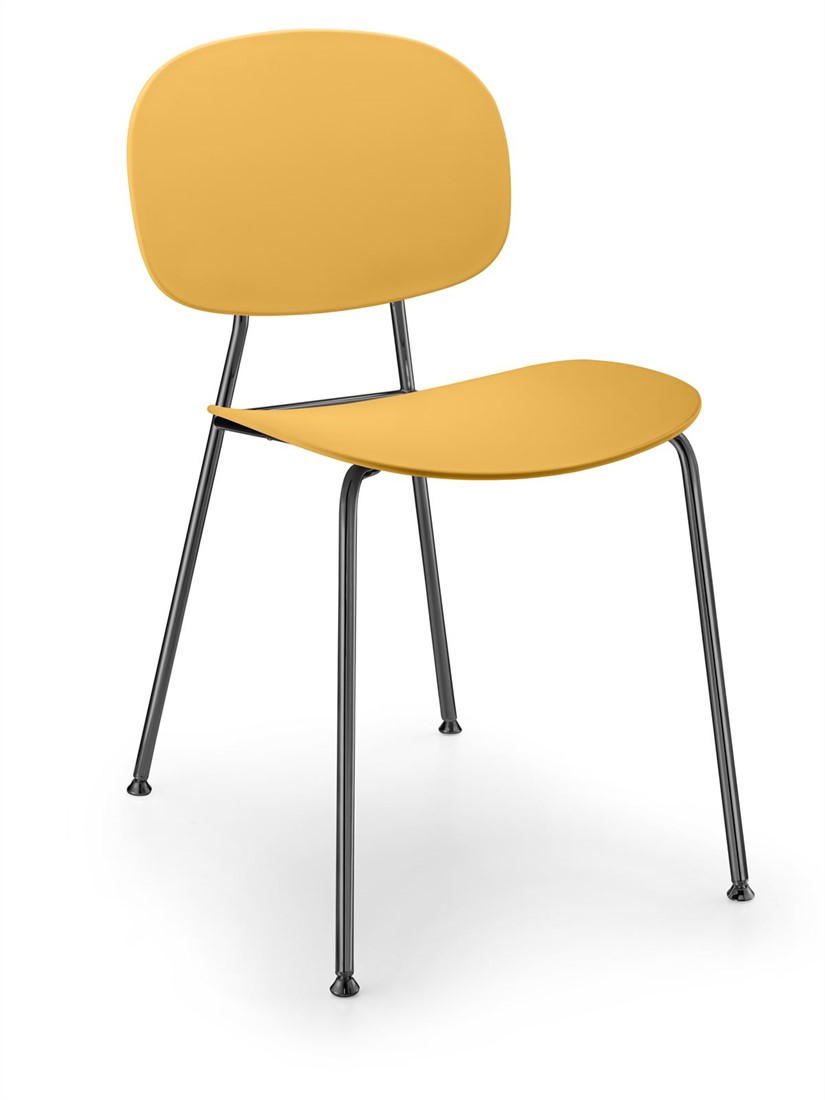 Uitrusting Muildier Verkoper Tondina Pop 4 Legs - design stoel met ronde vormen en minimalistisch frame  - WIT (BI) - WIT (BI) bij FP Collection