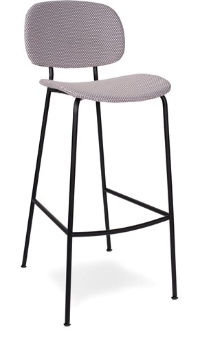 Tondina Pop kruk Full - gestoffeerde design kruk met ronde vormen en minimalistisch 4-poot frame