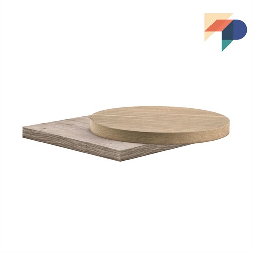 Top CB - 25 mm gemelamineerde spaanplaat, abs rand, rond , vierkant of rechthoekig